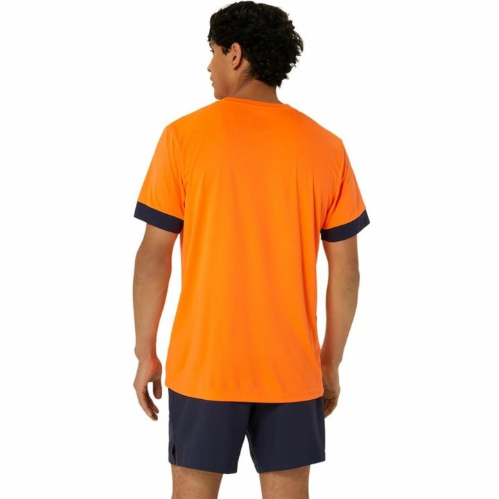 Camiseta Deportiva de Manga Corta Asics Court Ss Top Naranja Tenis