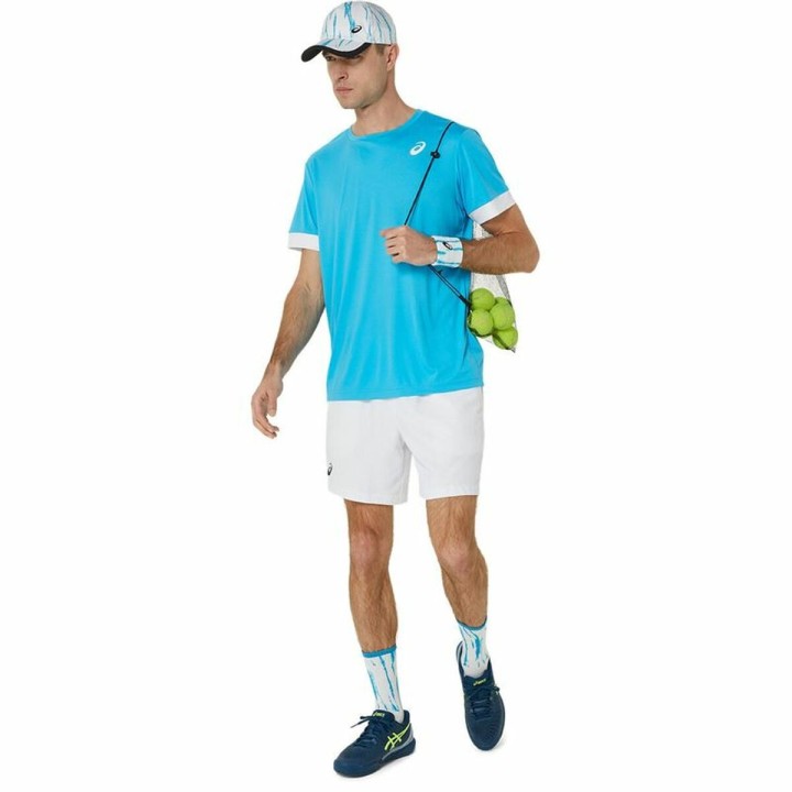 Kortærmet Sport T-shirt Asics Court Ss Top Himmelblå Tovtrækning