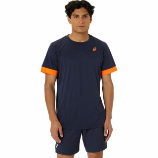Kortærmet Sport T-shirt Asics Court Ss Top Blå Marineblå Tovtrækning