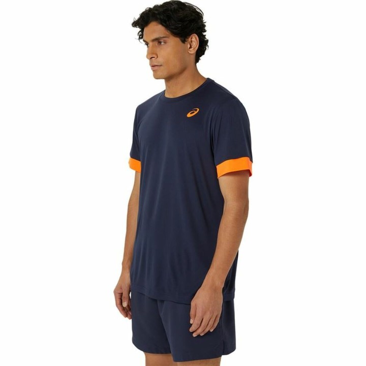 Kortærmet Sport T-shirt Asics Court Ss Top Blå Marineblå Tovtrækning