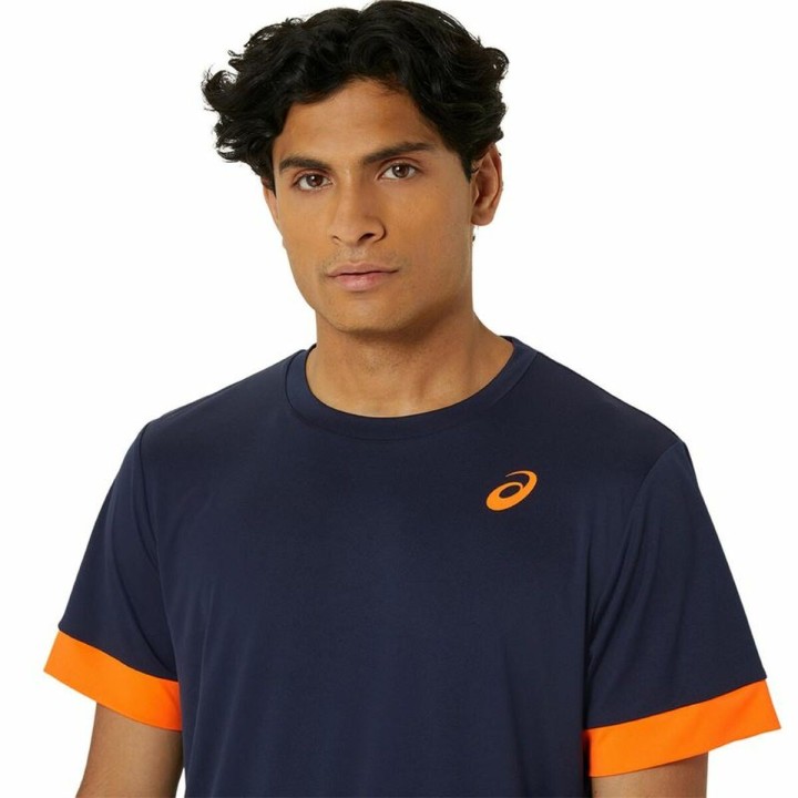 Kortærmet Sport T-shirt Asics Court Ss Top Blå Marineblå Tovtrækning