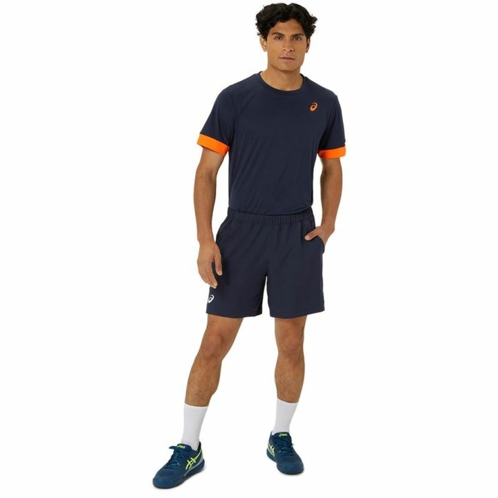 Kortærmet Sport T-shirt Asics Court Ss Top Blå Marineblå Tovtrækning