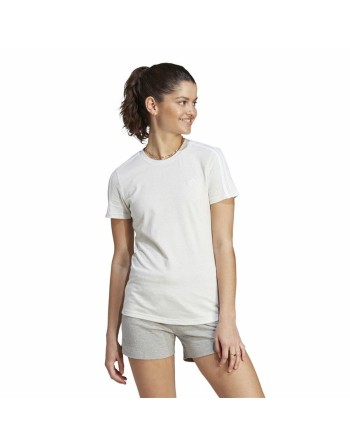 Maglia a Maniche Corte Donna Adidas 3S Bianco