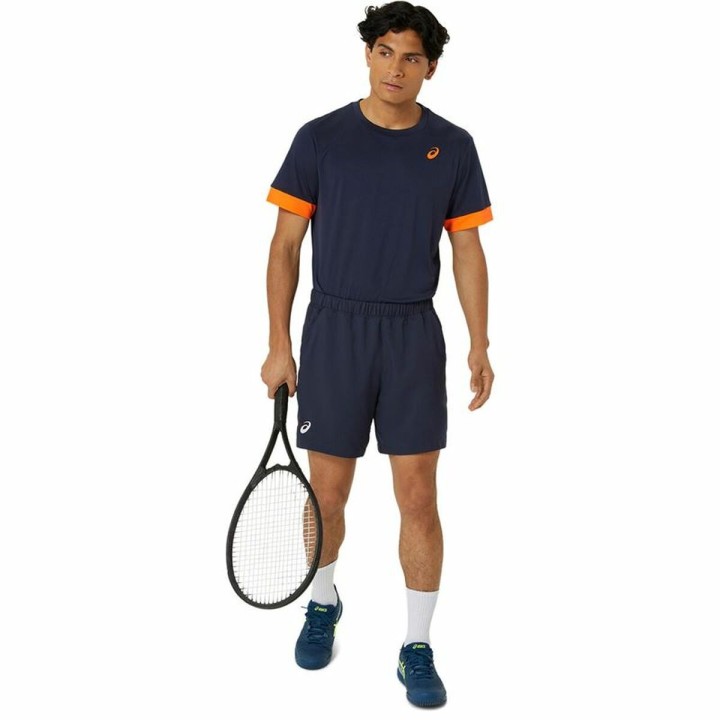 Kortærmet Sport T-shirt Asics Court Ss Top Blå Marineblå Tovtrækning