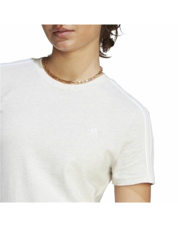 Maglia a Maniche Corte Donna Adidas 3S Bianco