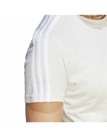 Maglia a Maniche Corte Donna Adidas 3S Bianco