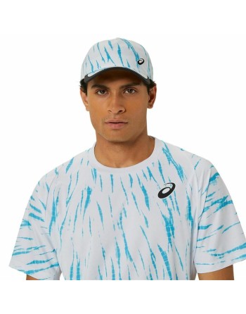 Kortærmet Sport T-shirt Asics Game Ss Top Hvid Lyseblå Tovtrækning