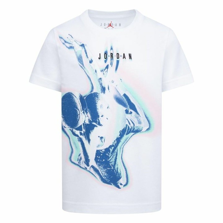 Børne Kortærmet T-shirt Jordan Hvid