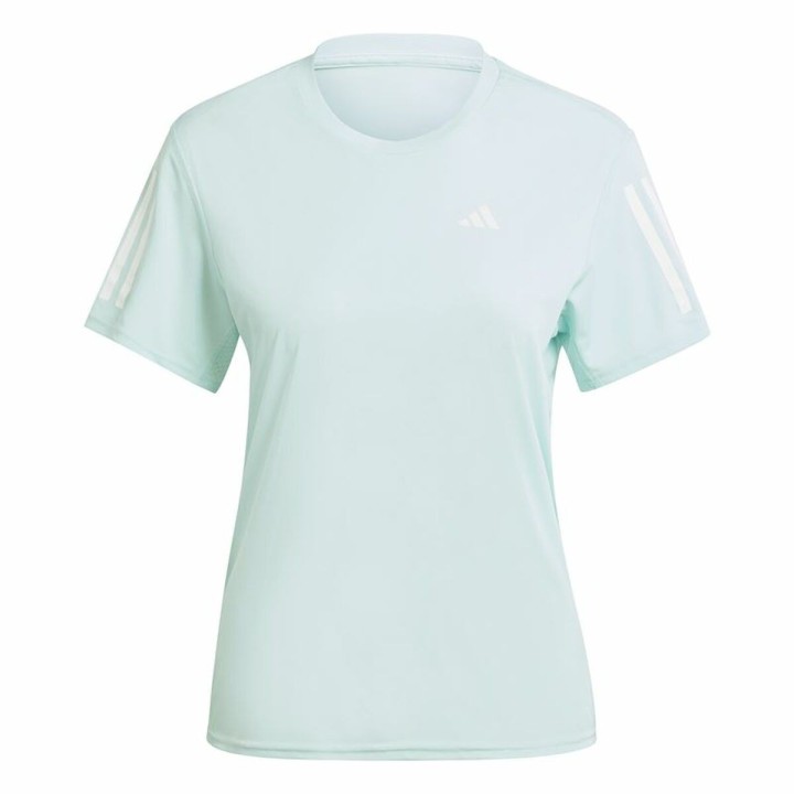 Kortærmet T-shirt til Kvinder Adidas Own The Run Akvamarin