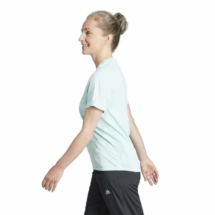 Kortærmet T-shirt til Kvinder Adidas Own The Run Akvamarin