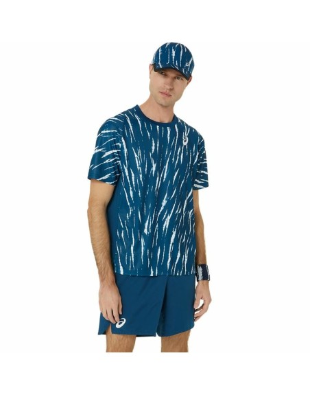 Maglia Sportiva a Maniche Corte Asics Game Ss Top Azzurro Tennis