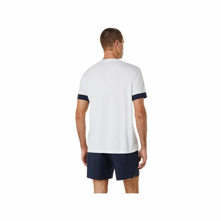 Camiseta Deportiva de Manga Corta Asics Court Blanco Tenis