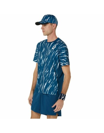 Maglia Sportiva a Maniche Corte Asics Game Ss Top Azzurro Tennis