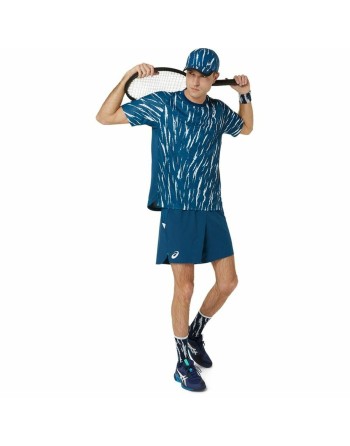 Maglia Sportiva a Maniche Corte Asics Game Ss Top Azzurro Tennis