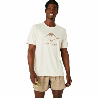 Kortærmet T-shirt Asics Fujitrail Logo Ss Top Beige