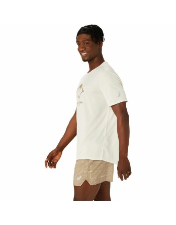 Kurzarm-T-Shirt Asics Fujitrail Logo Ss Top Beige