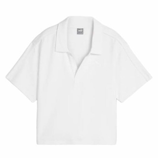 Polo de Manga Corta Mujer Puma HER Blanco Multicolor