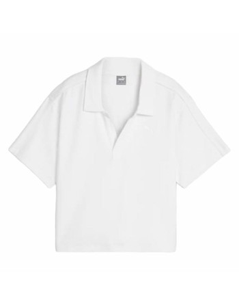Polo de Manga Corta Mujer Puma HER Blanco Multicolor