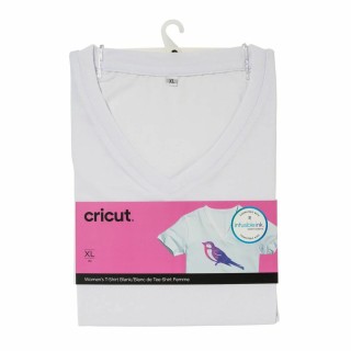 T-shirt, der kan tilpasses til skæreplotter Cricut Women's Hvid