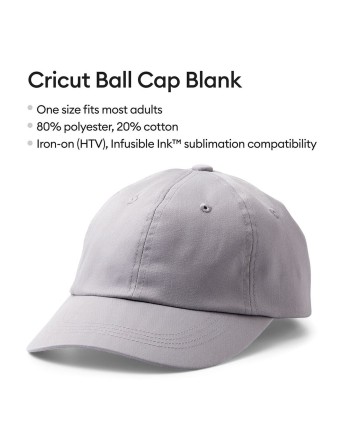 Casquette personnalisable pour plotter de découpe Cricut RETAILER Gris Taille unique