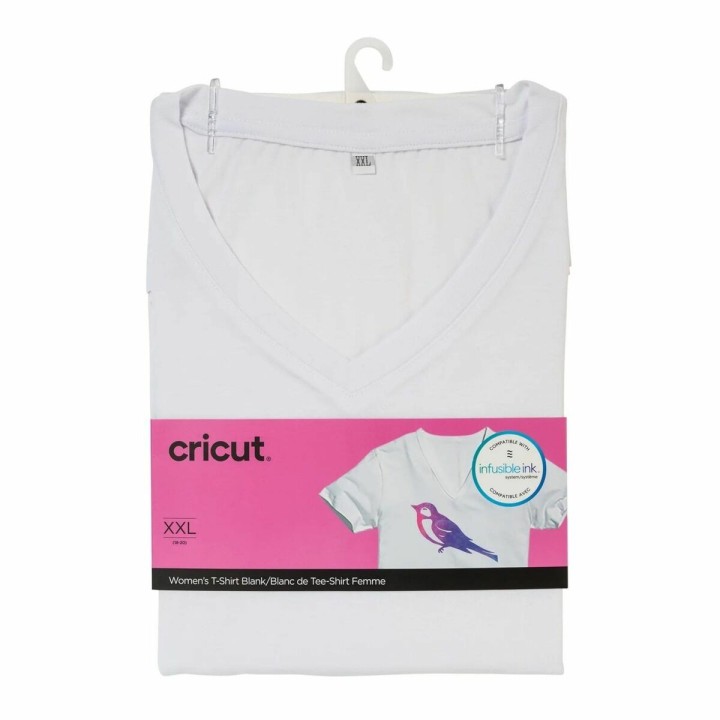 T-shirt, der kan tilpasses til skæreplotter Cricut Women's Hvid Dame