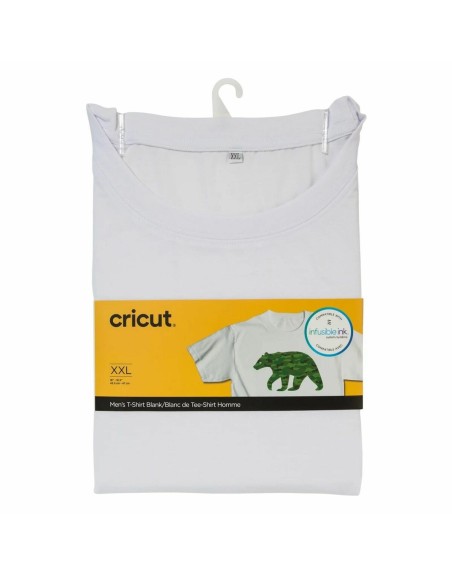 T-shirt, der kan tilpasses til skæreplotter Cricut Men's Hvid