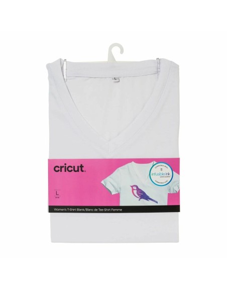 Camiseta Personalizable para Plotter de corte Cricut Women's Blanco (L)