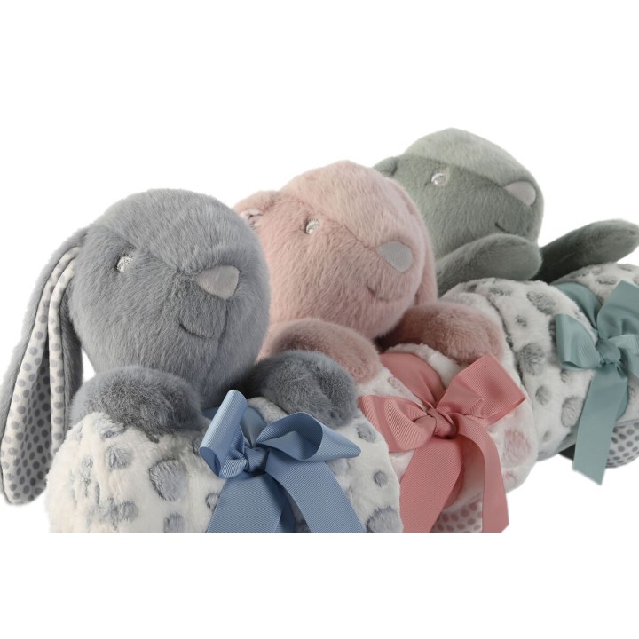 Set Regalo per Neonati Home ESPRIT Azzurro Verde Rosa Poliestere (3 Unità)