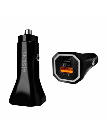 Chargeur de voiture Aisens ASCH-CAR2PQC-BK (1 Unité)