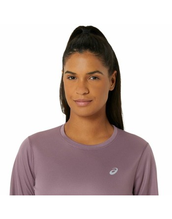 Langærmet Trøje til Kvinder Asics Core Ls Top Pink Blomme