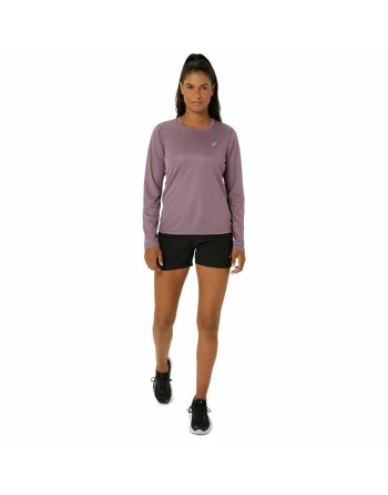Camicia a Maniche Lunghe Donna Asics Core Ls Top Rosa Prugna