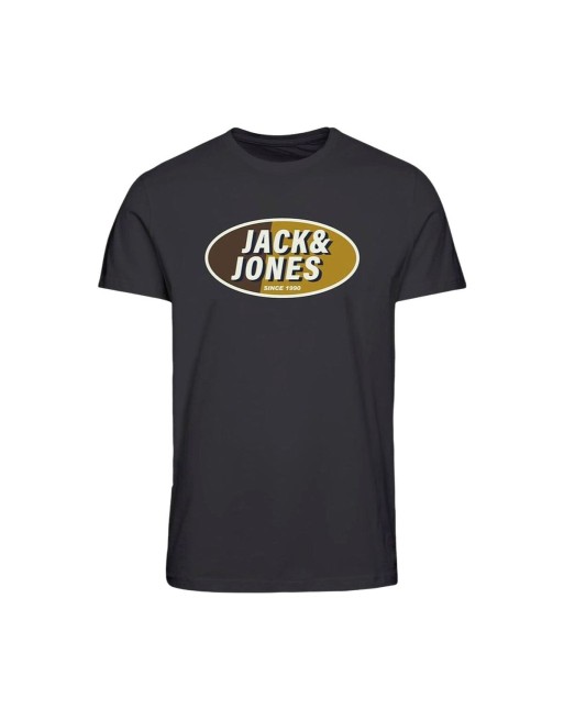Men’s Short Sleeve T-Shirt Jack & Jones JCORAY COLOR TEE SS CREW NECK 12267378 Black