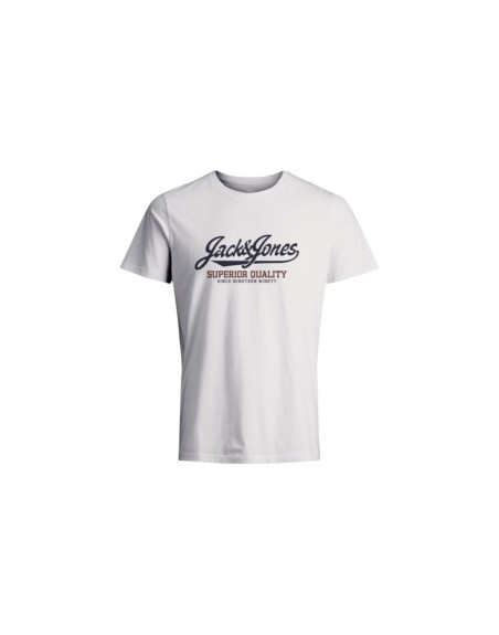 Kortærmet T-shirt til Mænd Jack & Jones JPRBLUHUDSON SS TEE CREW NECK FST 12265185 Hvid