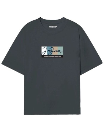 Men’s Short Sleeve T-Shirt Jack & Jones JORPORTLAND BLOCK BRANDING SS CN LN 12262662 Green