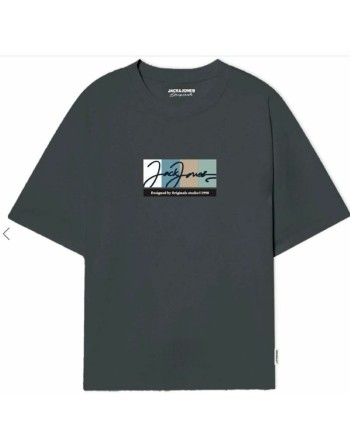 Herren Kurzarm-T-Shirt Jack & Jones JORPORTLAND BLOCK BRANDING SS CN LN 12262662 grün