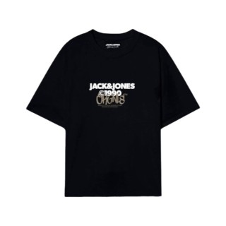Kortærmet T-shirt til Mænd Jack & Jones JORBUSHWICK TEE SS CREW NECK FST 12263939 Sort
