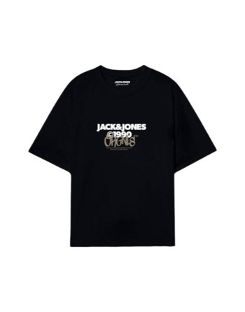 Kortærmet T-shirt til Mænd Jack & Jones JORBUSHWICK TEE SS CREW NECK FST 12263939 Sort