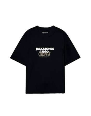 Camiseta de Manga Corta Hombre Jack & Jones JORBUSHWICK TEE SS CREW NECK FST 12263939 Negro