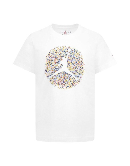 Maglia a Maniche Corte per Bambini Nike JDB POOLSIDE JUMPMAN SS TEE 95D122 001 Bianco