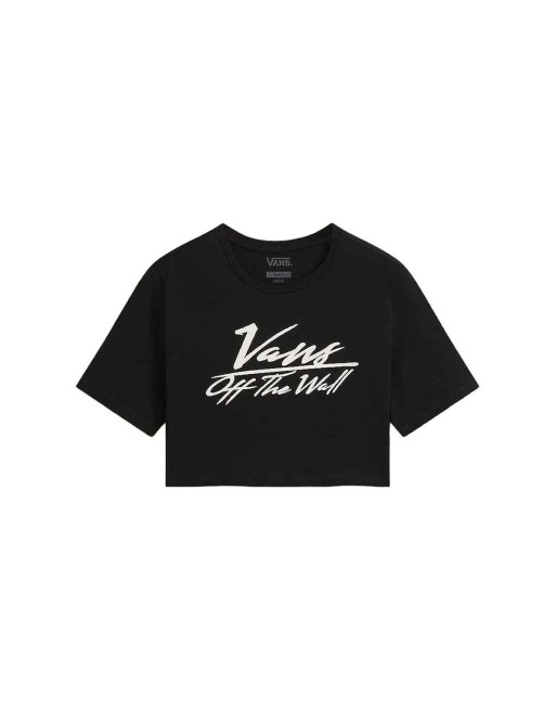 Women’s Short Sleeve T-Shirt Vans GO ANYPLACE CREW CROP II Black