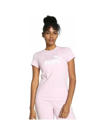 Women’s Short Sleeve T-Shirt Puma ESS LOGO TEE 586775 60 Pink