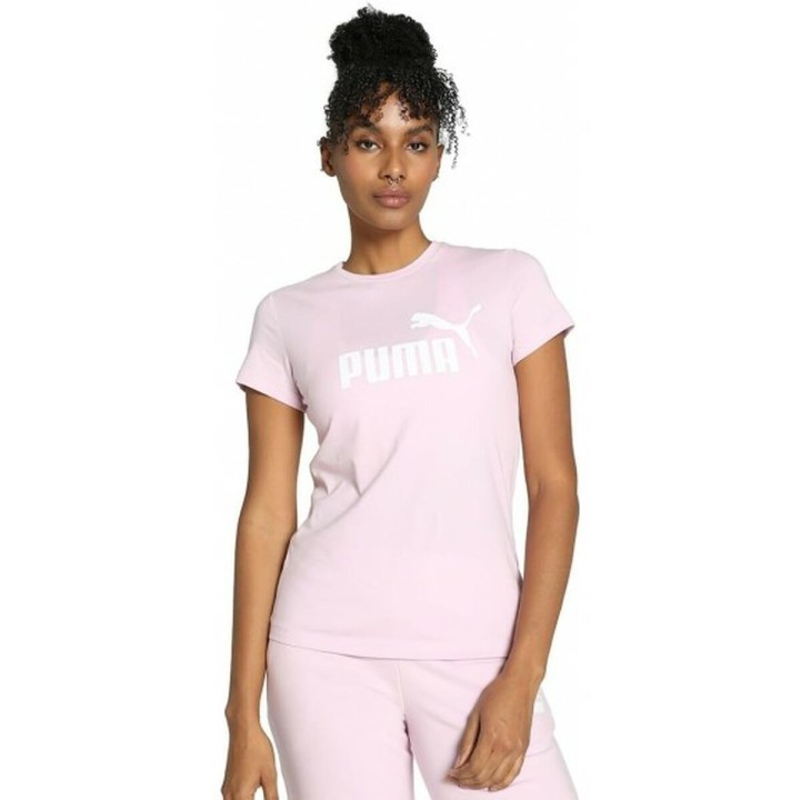 Kortærmet T-shirt til Kvinder Puma ESS LOGO TEE 586775 60 Pink