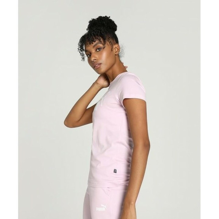 Kortærmet T-shirt til Kvinder Puma ESS LOGO TEE 586775 60 Pink