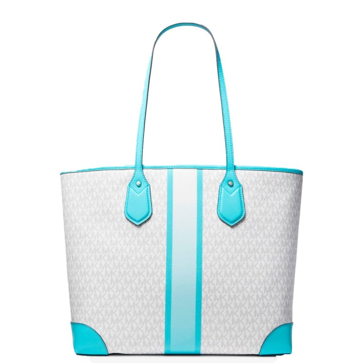 Håndtasker til damer Michael Kors 30S2SV0T3V-OCEAN-BLUE-MULTI Grå 35 x 30 x 17 cm
