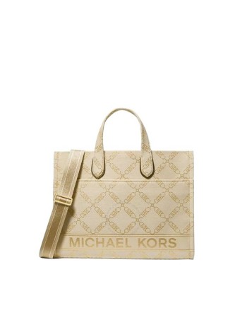 Borsa Donna Michael Kors Gigi Beige 39 x 30 x 10 cm