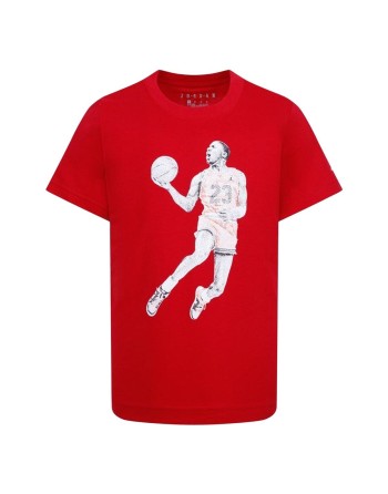 Maglia a Maniche Corte per Bambini Jordan Air Jordan Dots Ss Rosso