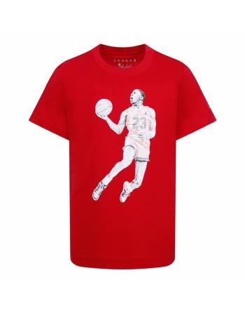 Maglia a Maniche Corte per Bambini Jordan Air Jordan Dots Ss Rosso