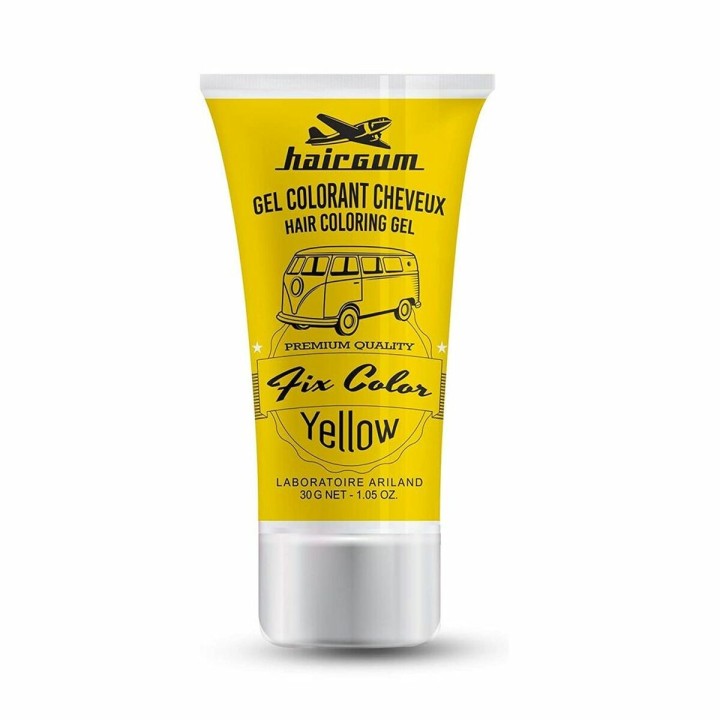 Ikke Permanent Farve Hairgum Fix Color Gul Stylingel (30 ml)