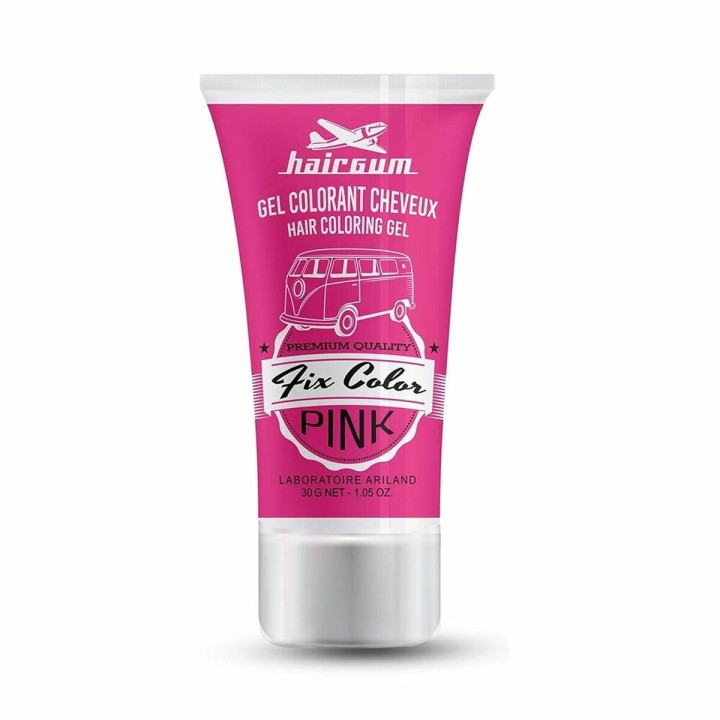 Ikke Permanent Farve Hairgum Fix Color Pink Stylingel 30 ml