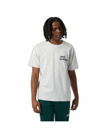 Herren Kurzarm-T-Shirt New Balance Nb Essentials Graphic 1 Sah Weiß